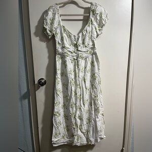 Hollister green floral dress